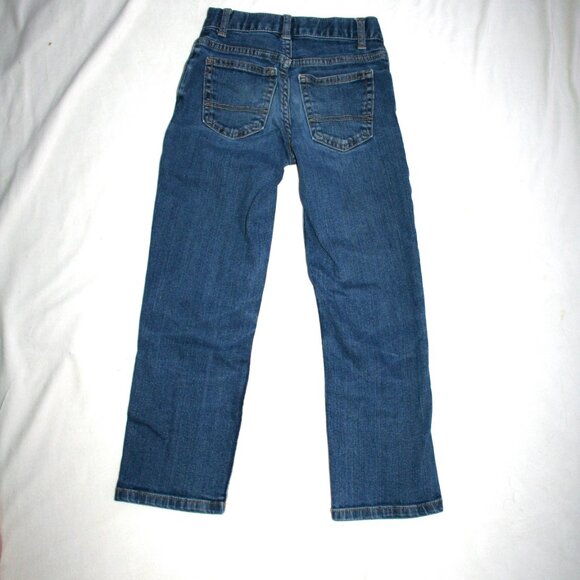 SIZE 8 SLIM KIDS DENIM BLUE JEANS BOYS RELAXED FIT ADJUSTABLE WAIST POCKETS EUC - Picture 9 of 14